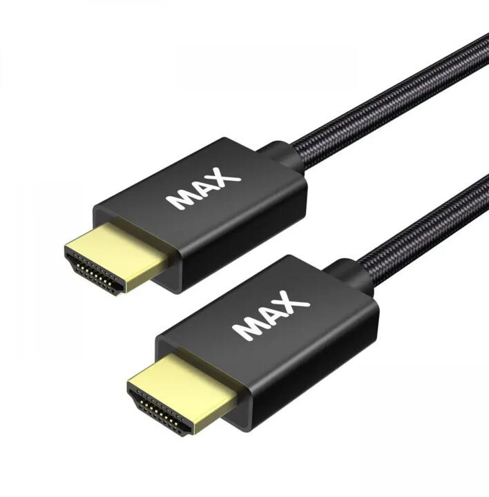 MAX kabel HDMI 2.1, opletený, 1m, černá_1464224943