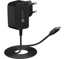 CONNECT IT InWallz SNAKE nabíjecí adaptér s kabelem USB-C, 2,4A, černý_374066997