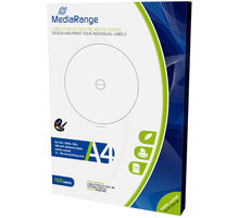 MEDIARANGE CD/DVD/Blu-ray etikety 15mm - 118mm 50 listů(100 etiket)/BAL_1029637854