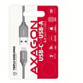 AXAGON SUPERSPEED USB-C - USB-A 3.2 Gen 1, 2m, 3A, oplet, šedý_1490971942