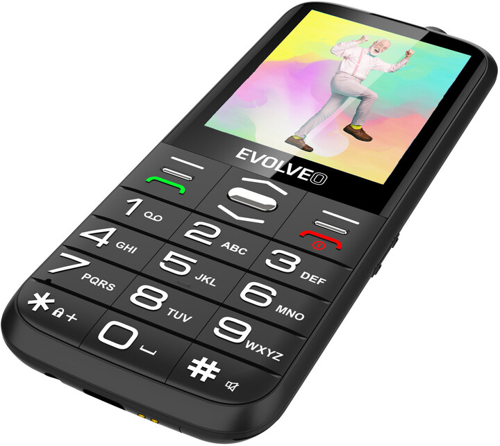 Evolveo EasyPhone XO s nabíjecím stojánkem, černá_1879240672