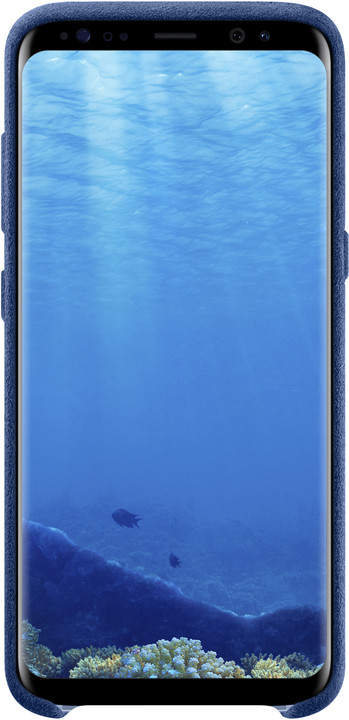 Samsung S8+, zadní kryt - kůže Alcantara, modrá_880181179
