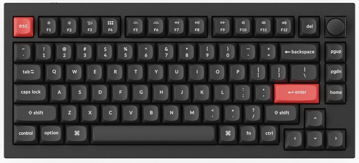 Keychron vyměnitelné klávesy double shot PBT, OSA, full set, dark black, US_648731924