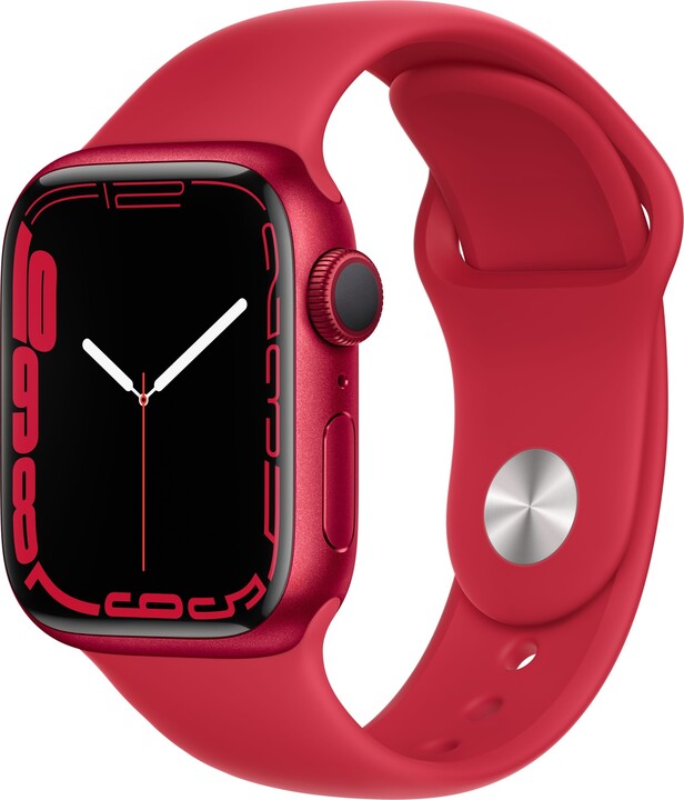 Apple Watch Series 7 GPS 41mm, (Product) RED, Product RED Sport Band_942821545