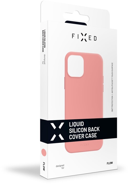 FIXED silikonový kryt Flow pro Apple iPhone 12 mini, růžová_1197304071
