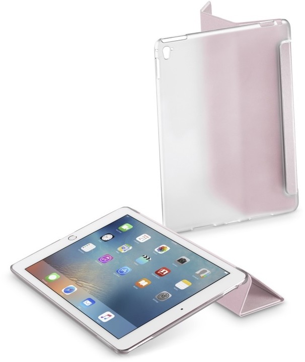 CellularLine CLEAR VIEW průhledný kryt se stojánkem pro iPad Pro 9,7&quot;, růžová_1451498902