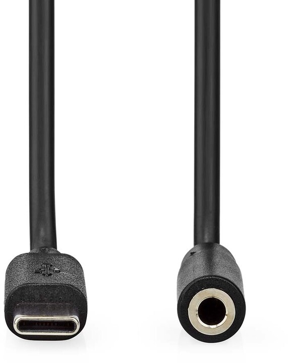 Nedis adaptér USB-C - jack, 1m, černá_454573731