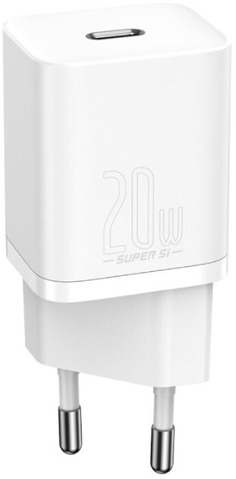 Baseus síťová nabíječka Super Si Quick, USB-C, 20W, bílá_108288446