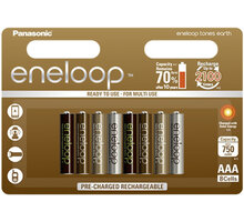 Panasonic baterie Eneloop Tones Earth, AAA, 4MCCE/8UE, NiMH, 750mAh, 8ks_852619590