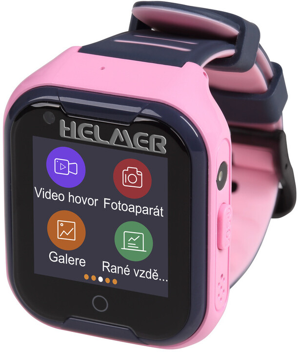 HELMER dětské hodinky LK 709 s GPS lokátorem, dotykový display, růžové_671131463