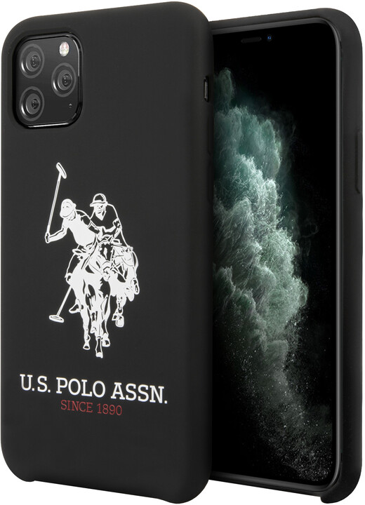 U.S. Polo silikonový kryt Big Horse pro iPhone 11 Pro Max, černá_2139098583