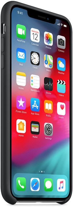 Apple silikonový kryt na iPhone XS Max, černá_1496503048