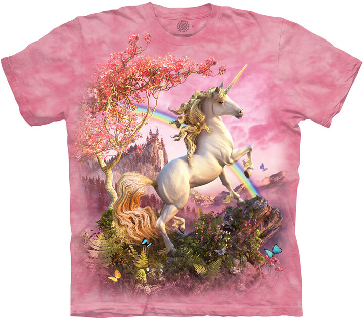 Tričko The Mountain Awesome Unicorn, růžové (US M / EU L)_135552432