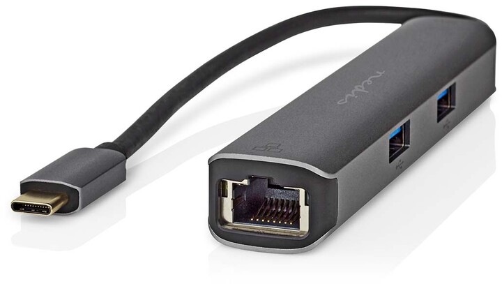 Nedis Multiportový adaptér USB-C, 3x USB-A, HDMI, RJ45_412006040