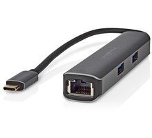 Nedis Multiportový adaptér USB-C, 3x USB-A, HDMI, RJ45 CCBW64210AT02