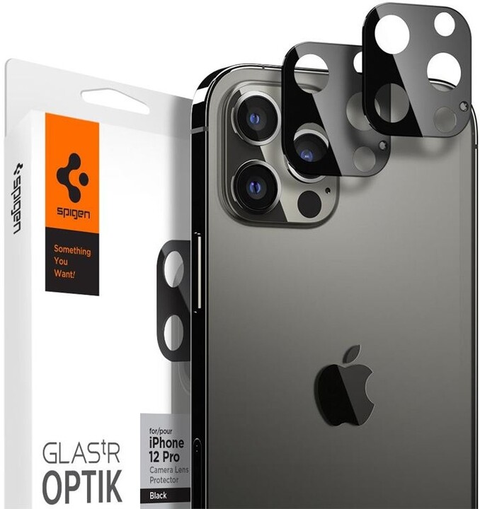 Spigen ochranné sklo tR Optik Lens pro iPhone 12/12 Pro, 2ks, čirá_1673774724