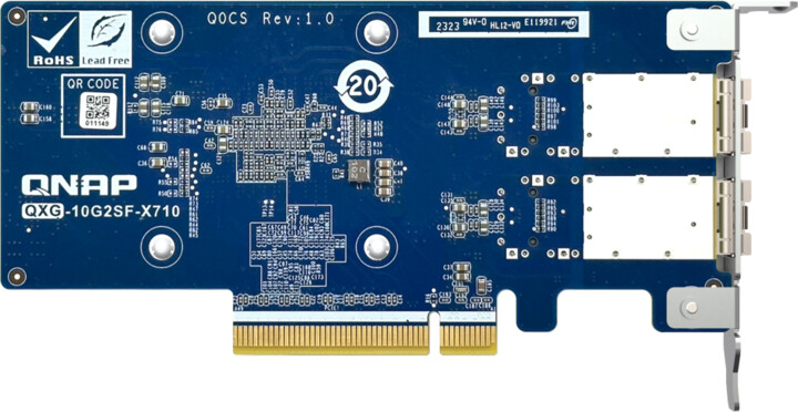 QNAP QXG-10G2SF-X710 - Dvouportová, SFP+, PCIe Gen3 x8_1505360848