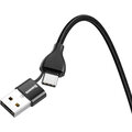 Baseus nabíjecí / datový kabel 2v1 USB-A +USB-C - Lightning, 18W, 1m, černá_469741068