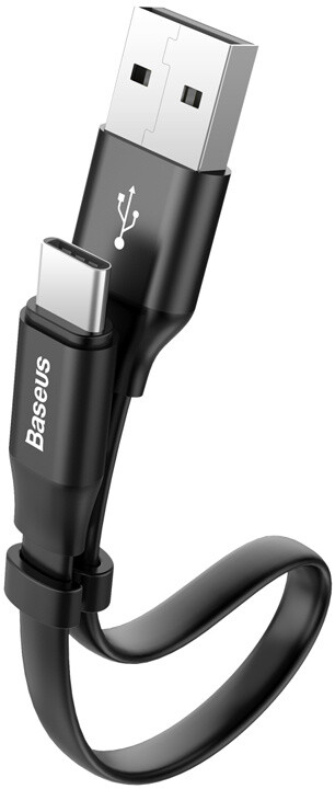 Baseus nabíjecí / datový kabel Nimble Series USB-A - USB-C, plochý, 23cm, černá_605597945