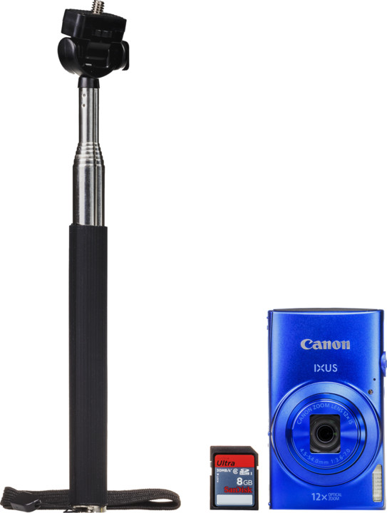 Canon IXUS 170, modrá + SD 8GB + selfie stick_668504299