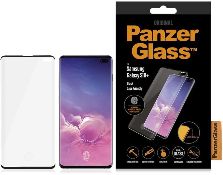 PanzerGlass ochranné sklo Premium pro Samsung Galaxy S10+, FingerPrint Ready, černá_1115902582