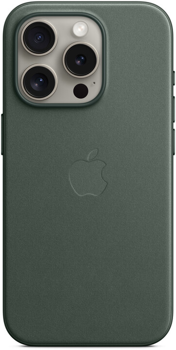 Apple kryt z tkaniny FineWoven s MagSafe na iPhone 15 Pro, listově zelená_510569450