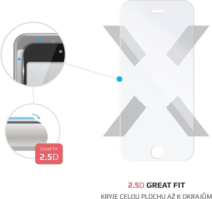 FIXED ochranné tvrzené sklo pro Apple iPhone 5/5S/5C/SE, 0.33 mm_359240706