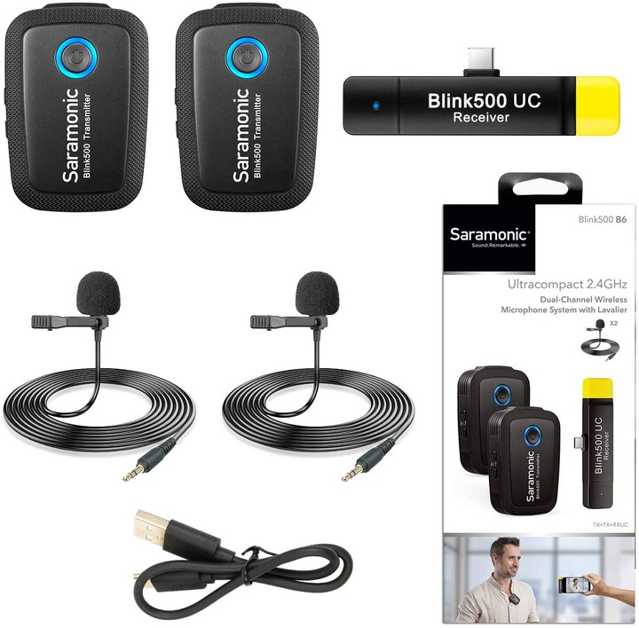 Saramonic Blink 500 B6 (TX+TX+RX UC) - USB-C, mikrofon s přijímačem_2080792670