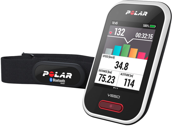 polar v650 hr strava