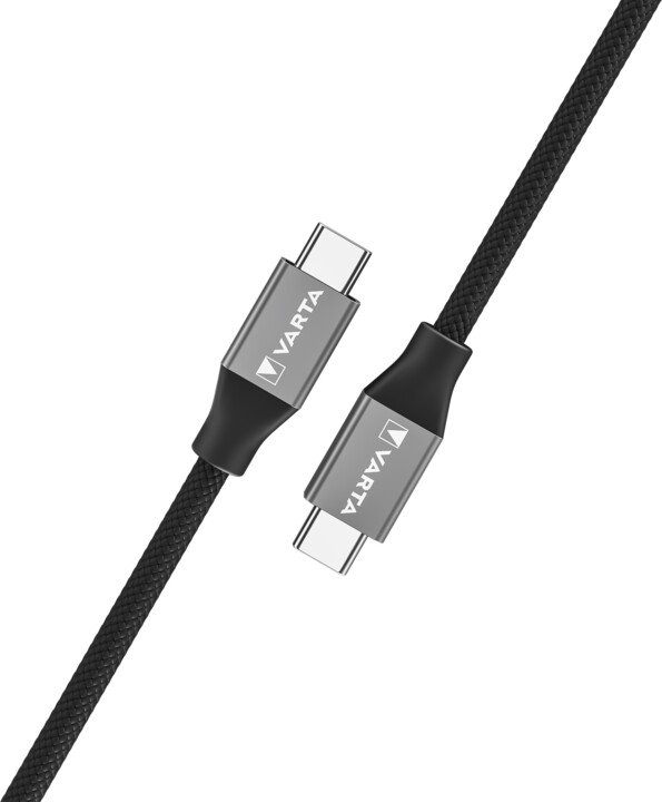 VARTA kabel USB-C - USB-C, 100W, 2m, černá_71351096