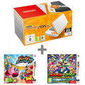 Nintendo New 2DS XL, bílá/oranžová + Kirby Battle Royale + Mario & Luigi: Superstar Saga