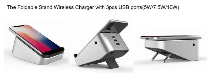 Foldable Stand Wireless Charger, černá_1021646631