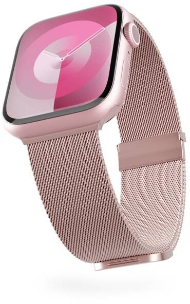 Epico ocelový pásek Milanese+ pro Apple Watch 42/44/45/49mm, růžově zlatá_306450845