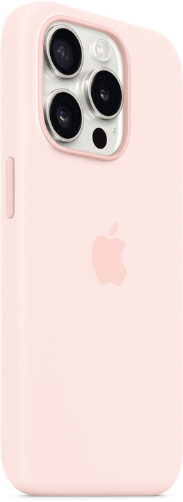 Apple Silikonový kryt s MagSafe pro iPhone 15 Pro, světle růžová_1812091054