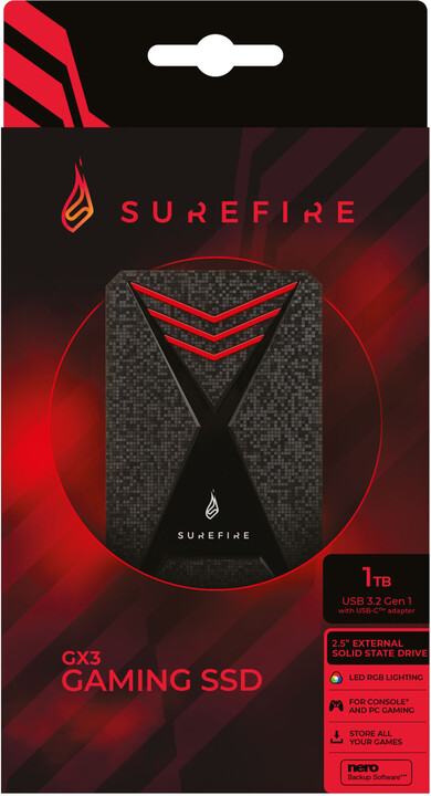 Surefire Gaming Bunker - 512GB, černá_886602563