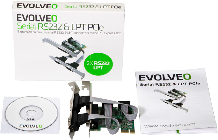 Evolveo Serial RS232 &amp; LPT PCIe_864897557