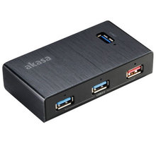 Akasa USB hub Elite 4EX, 4x USB 3.0, 1 nabíjecí port, černý_279395294