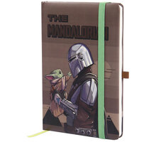 Zápisník Star Wars: The Mandalorian - Mando and the Child, bez linek, pevná vazba, A5 Poukaz 200 Kč na nákup na Mall.cz