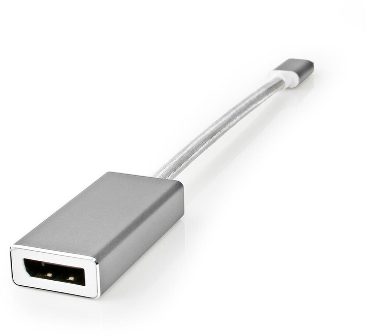 Nedis adaptér USB-C - DisplayPort, stříbrná_1842487972