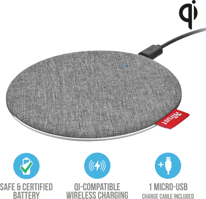 Trust Fyber10 Fast Wireless Charger 7.5/10W_389123387