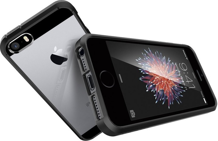 Spigen Ultra Hybrid kryt pro iPhone SE/5s/5, black_2059049562