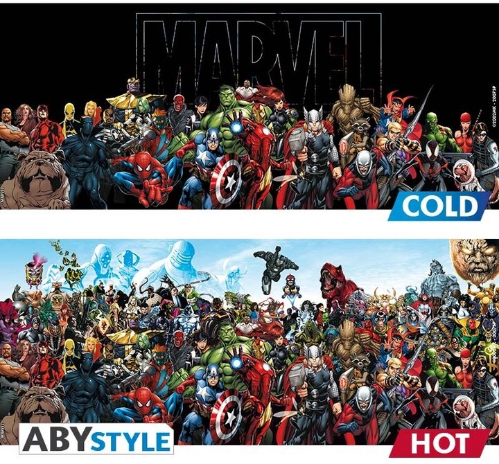 Hrnek Marvel - Marvel Heroes, měnící se, 460ml_780905592