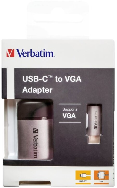 Verbatim adaptér USB-C 3.1 - VGA, 10cm