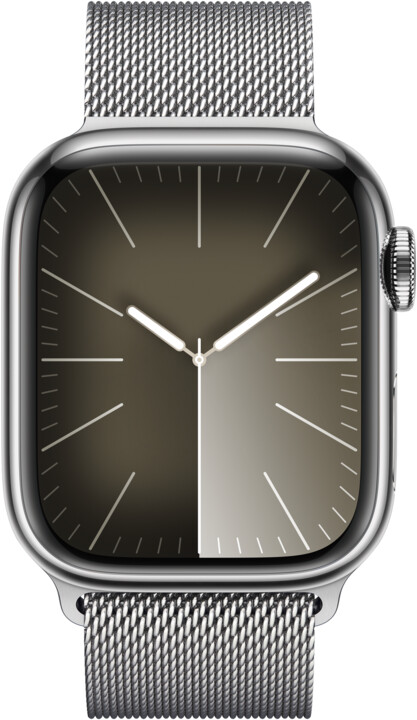 Apple Watch Series 9, Cellular, 41mm, Silver Stainless Steel, Silver Milanese Loop_1934442460