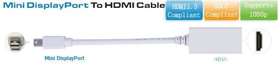 PremiumCord adaptér Mini DisplayPort - HDMI M/F, support 3D, 4Kx2K_1823208024