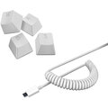 Razer PBT Keycap + Coiled Cable Upgrade Set, Mercury White