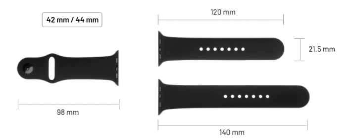 FIXED silikonový řemínek pro Apple Watch 42/44/45/49mm