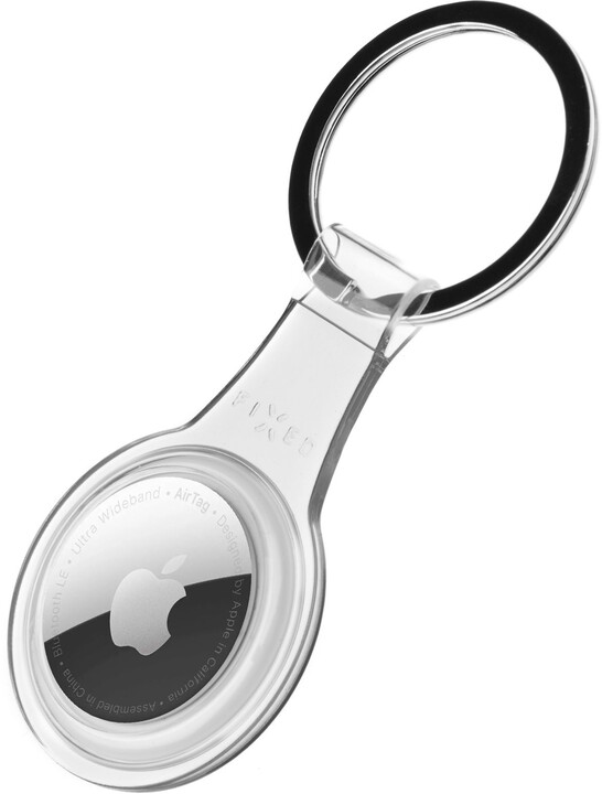 FIXED silikonové pouzdro s kroužkem Silky pro Apple AirTag, čirá_359138907