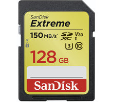 SanDisk SDXC Extreme 128GB 150MB/s UHS-I U3 O2 TV HBO a Sport Pack na dva měsíce