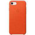 Apple kožený kryt na iPhone 8 / 7, jasně oranžová